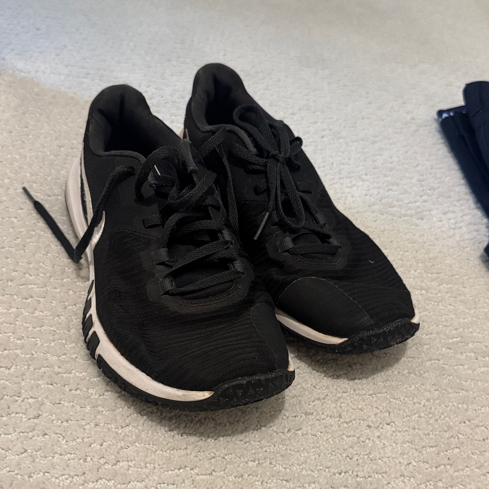 Nike Black Running Shoes with White Soles